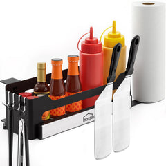 mossime front-mounted caddy on Blackstone keeping tools organized