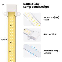 Mosthink LED array close-up revealing dense diodes for even plant coverage