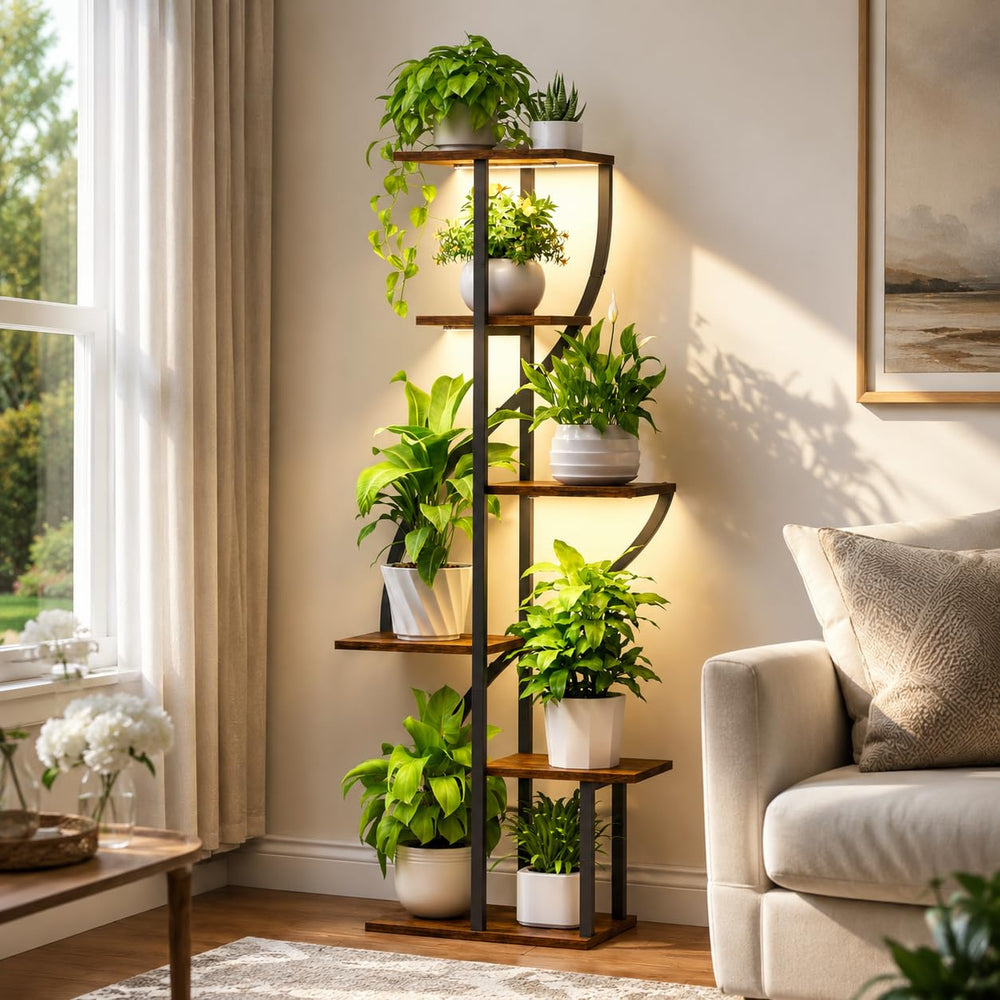 MOSTWOGO stand next to houseplant demonstrating scale and capacity