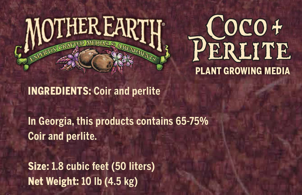 Mother Earth bag beside ruler showing 1.8 cu ft size and label