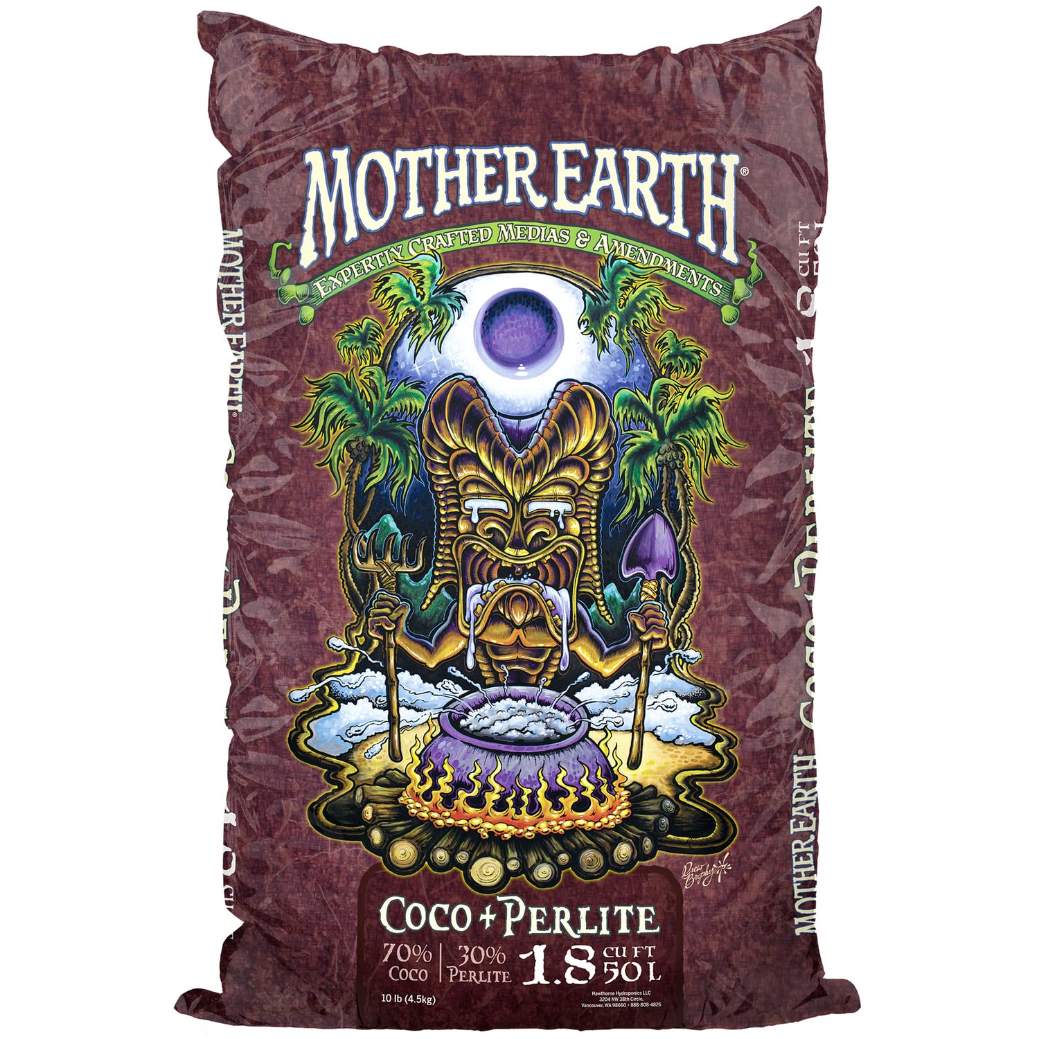 Mother Earth front bag showing product and quick benefits