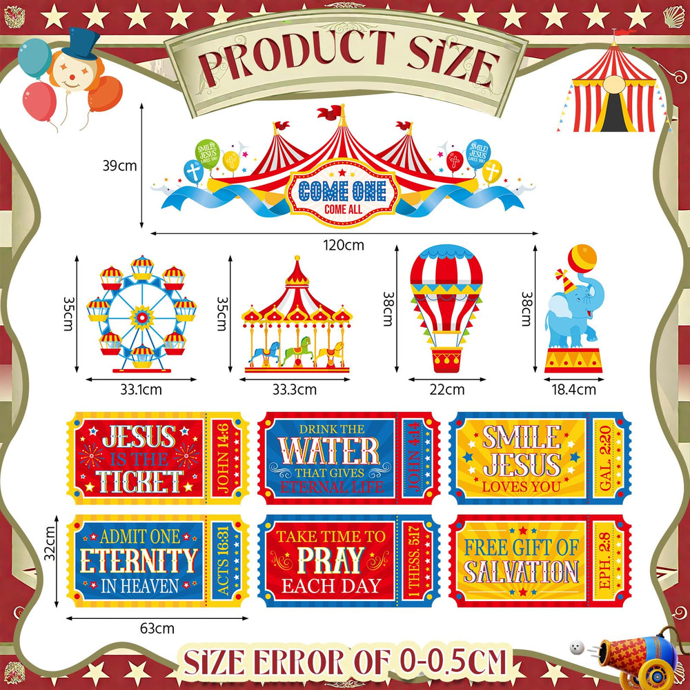 MotiMind ticket cutouts closeup with readable faith messages that attract families