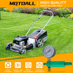 MOTOALL back label and ports showing compatible fittings for Walbro 57-21 benefit easy hookup