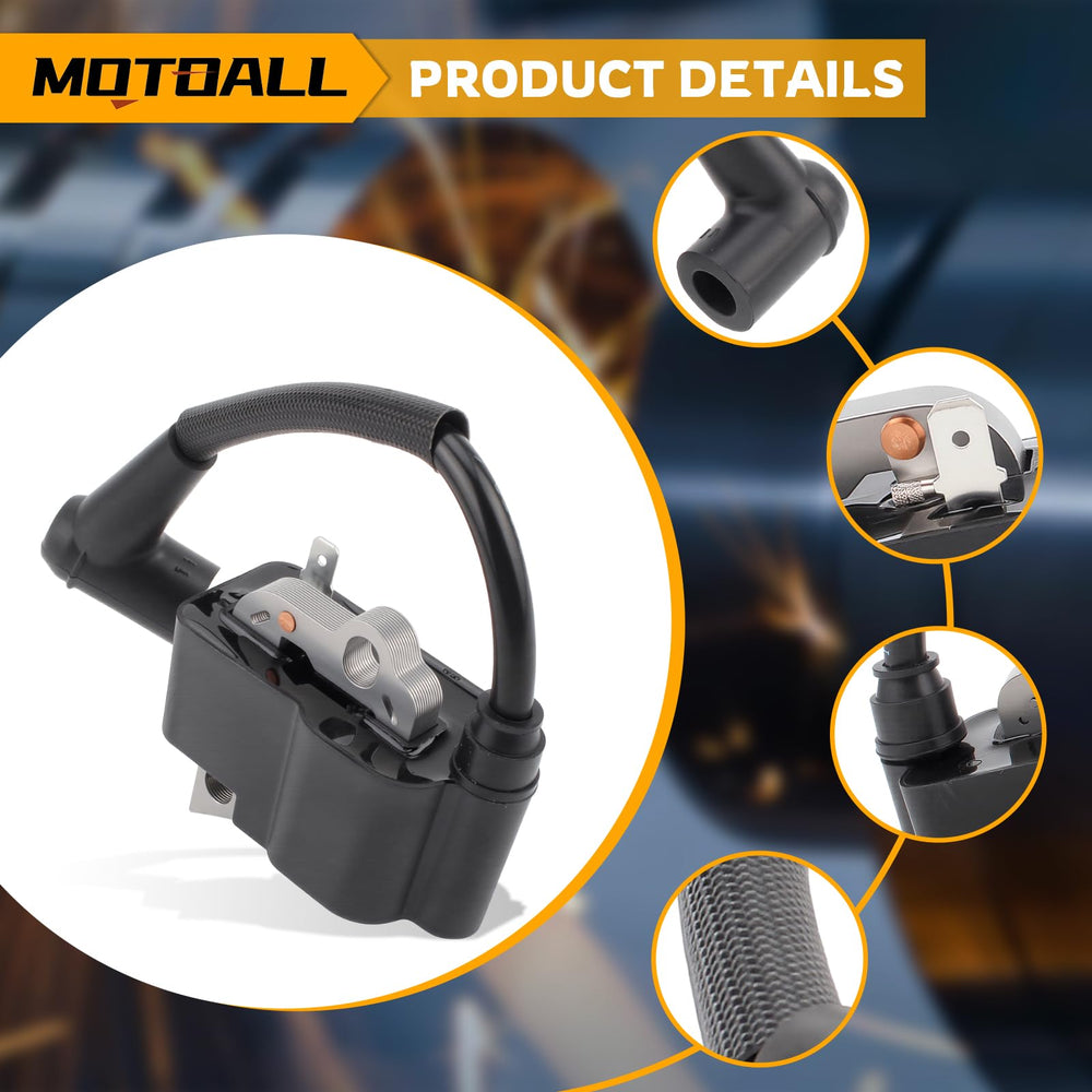 MOTOALL ignition coil terminal close-up showing clean electrical contacts