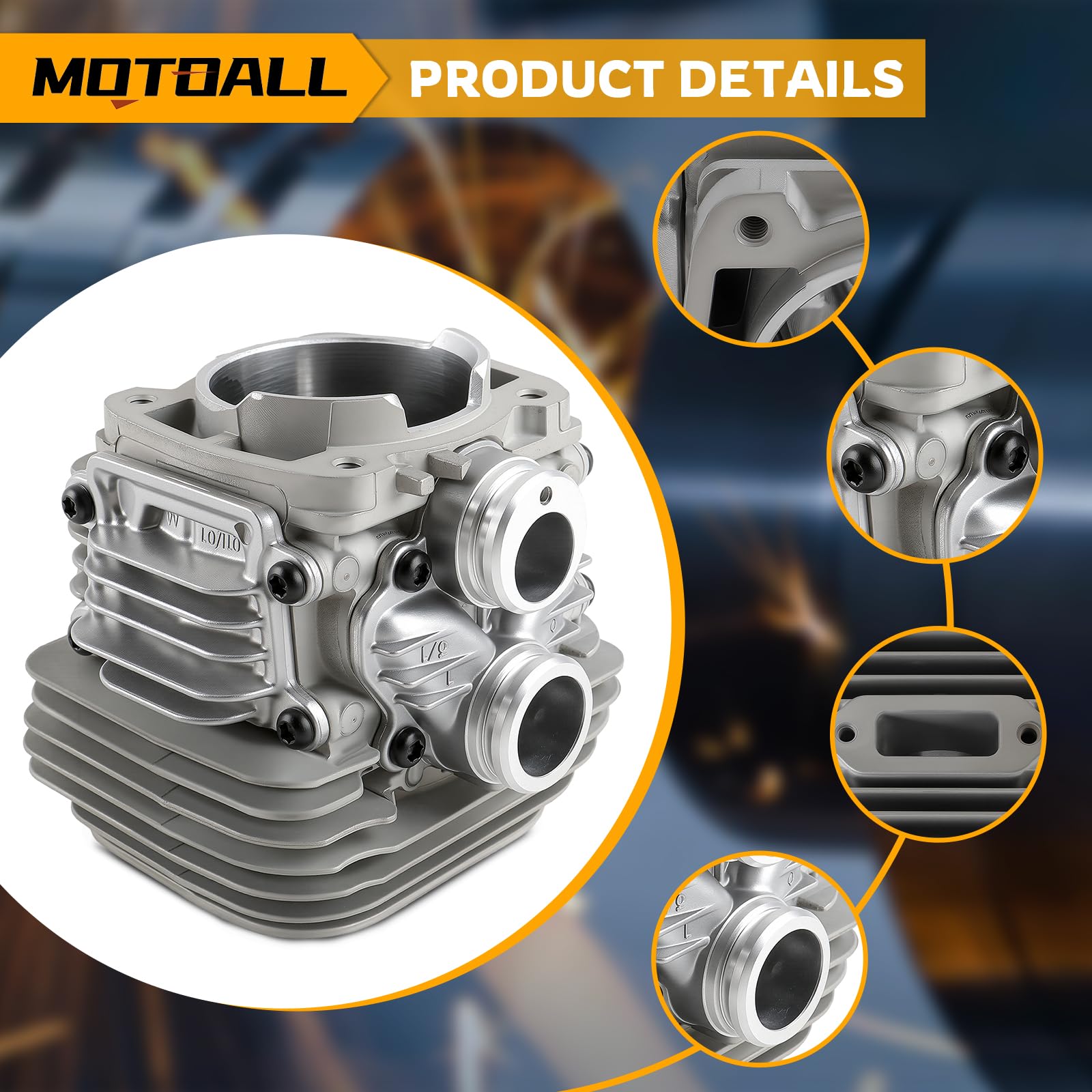 MOTOALL rubber shock absorber detail showing vibration reduction benefit
