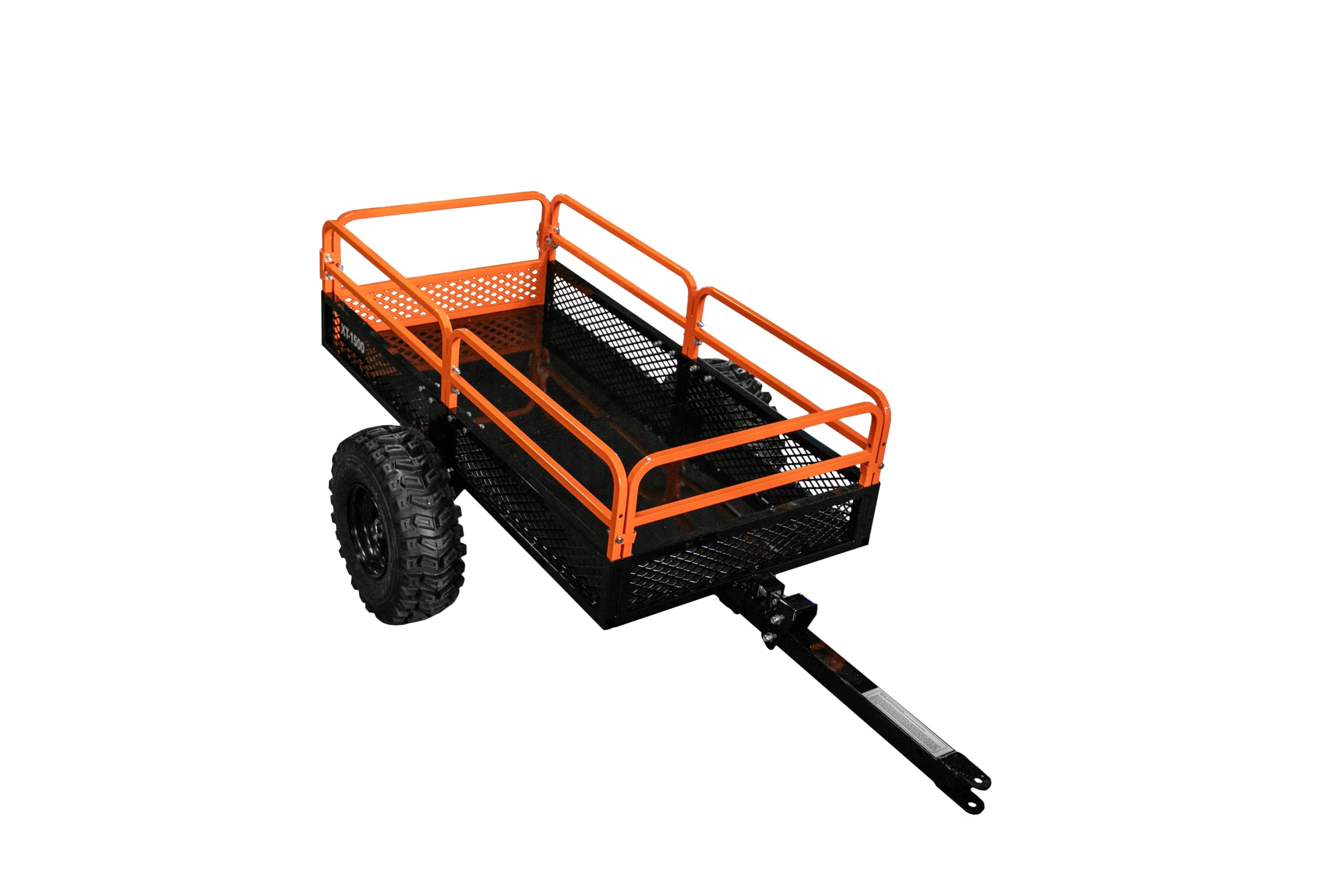 MotoAlliance trailer front view showing sturdy frame and utility benefits