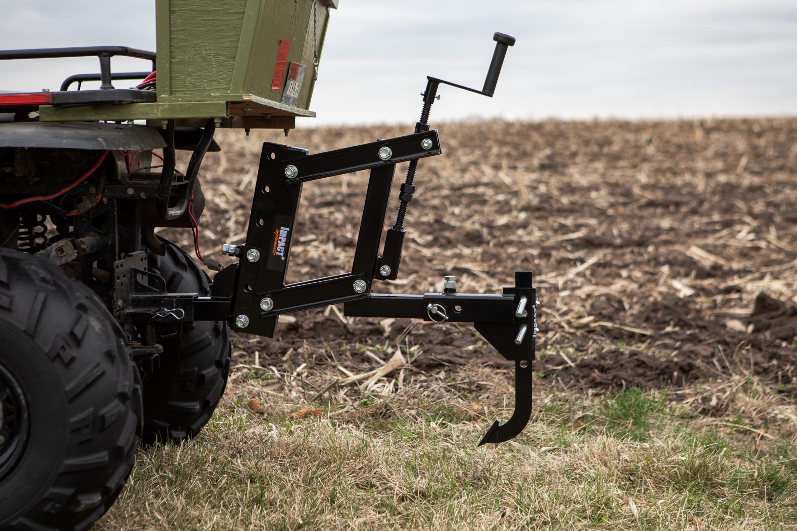 MotoAlliance Middle Buster next to a yard tool for scale, shows compact heavy-duty size advantage