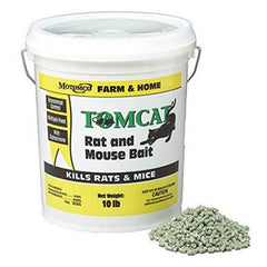 Motomco Tomcat 10 lb bag front view showing label and product benefit durability