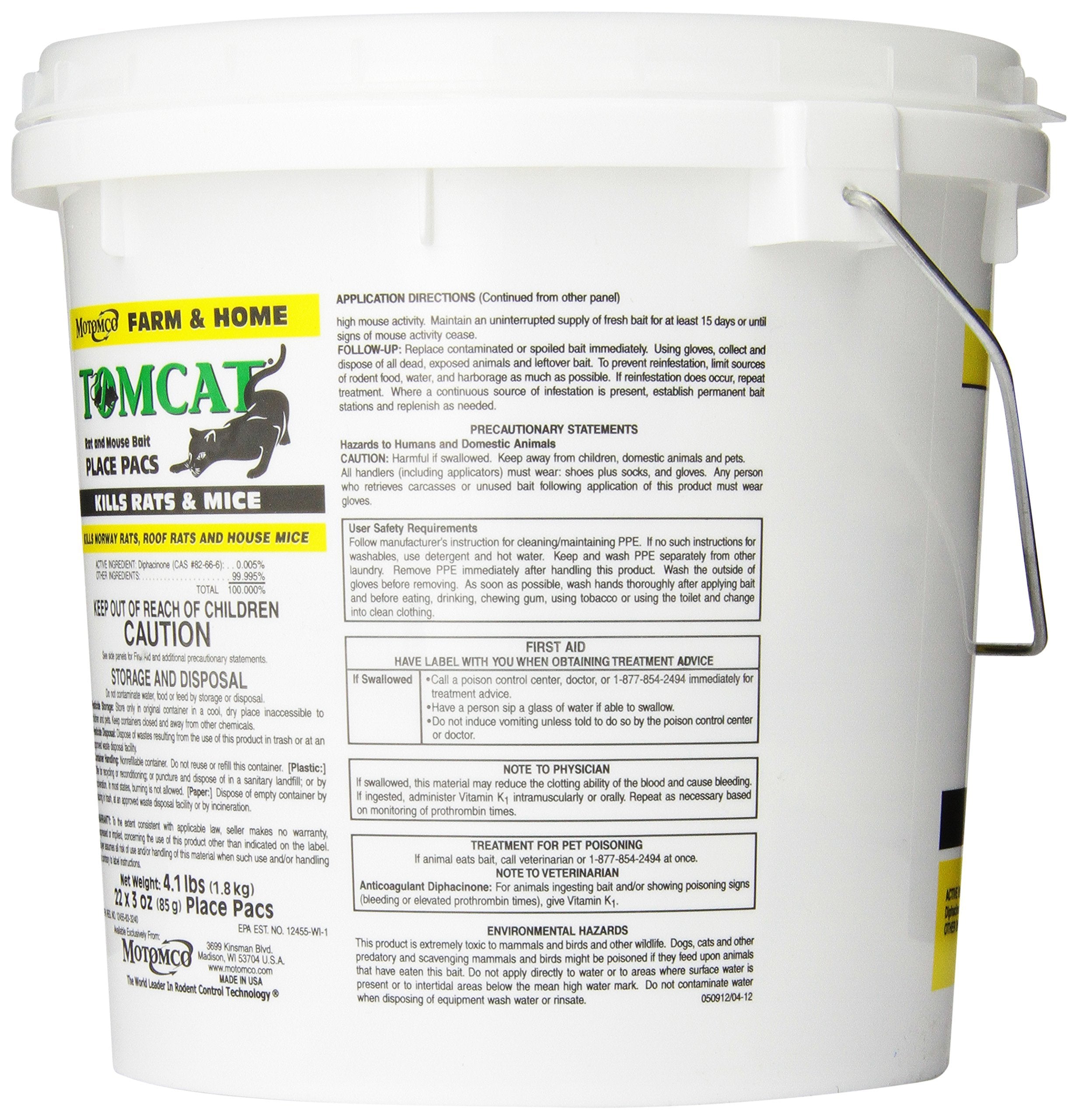 Motomco Tomcat bait placed in a tamper‑resistant station to reduce non‑target exposure