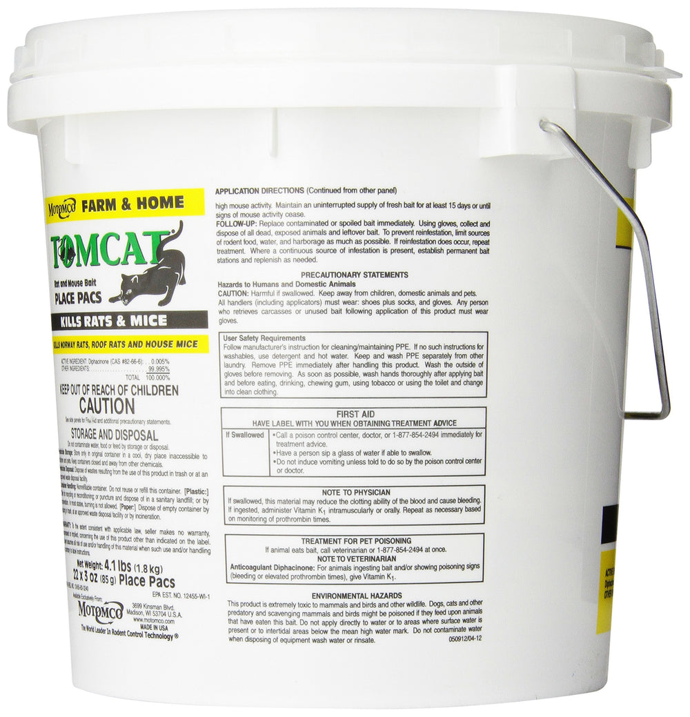 Motomco Tomcat bait placed in a tamper‑resistant station to reduce non‑target exposure