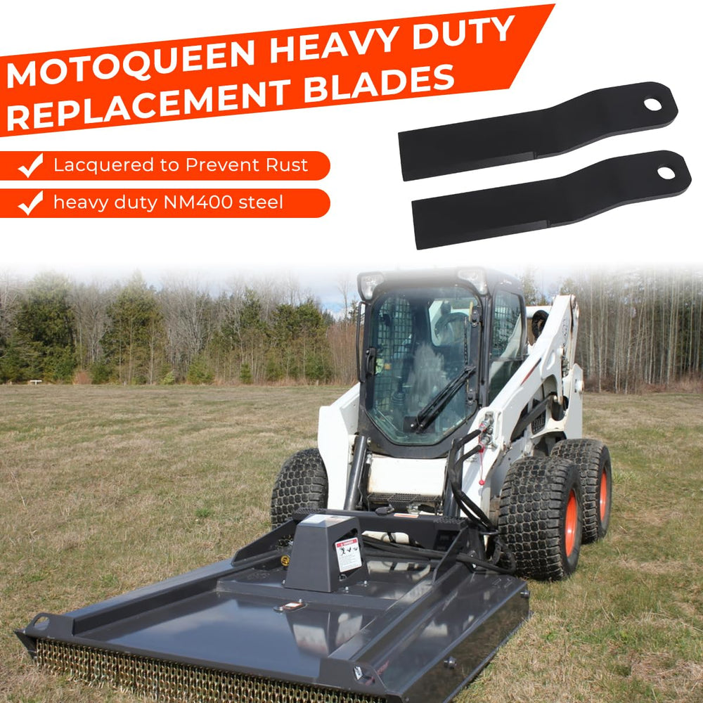 MOTOQUEEN sharp edge close-up compared to worn blade highlighting improved cutting performance