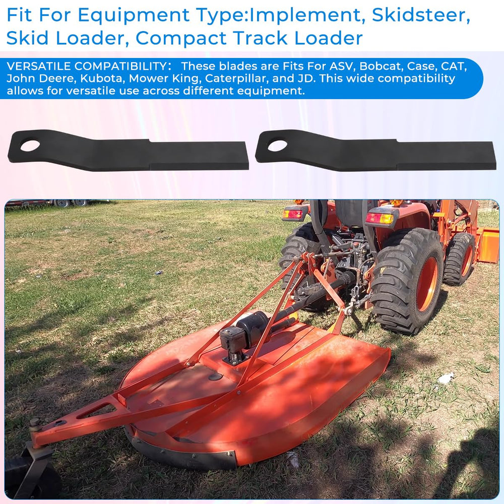 MOTOQUEEN blades installed on skid steer showing improved clearing benefit