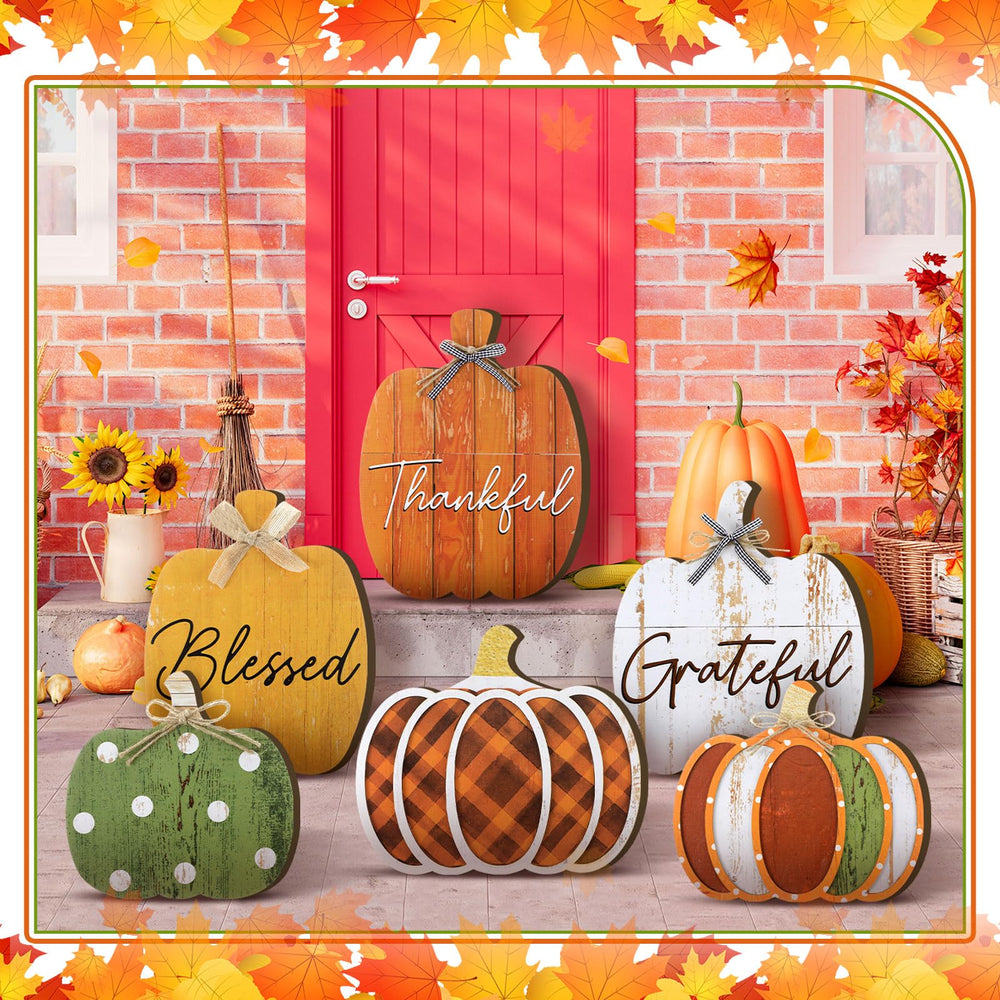 Moucuny folded pumpkin signs flat for compact storage and easy seasonal packing