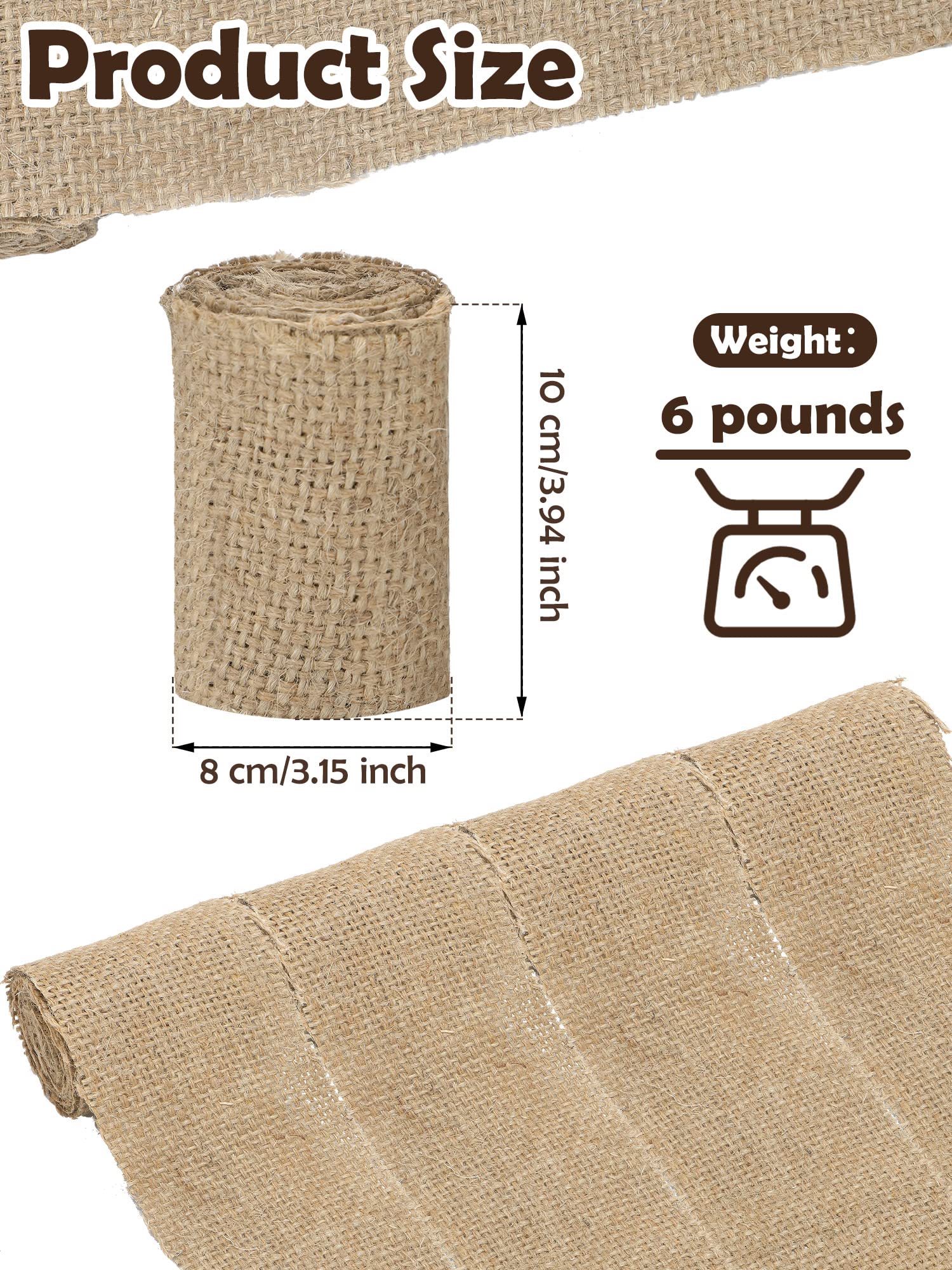 Moukeren jute burlap texture close-up highlighting natural fibers and clean burn