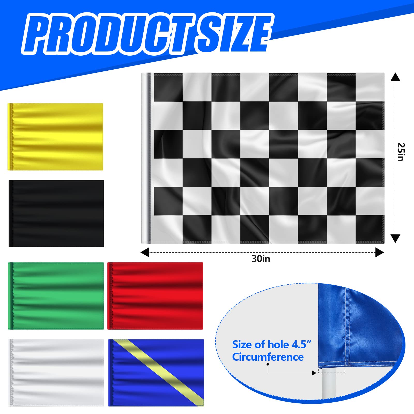 Moukeren close-up of checkered flag pattern, high-contrast finish visibility
