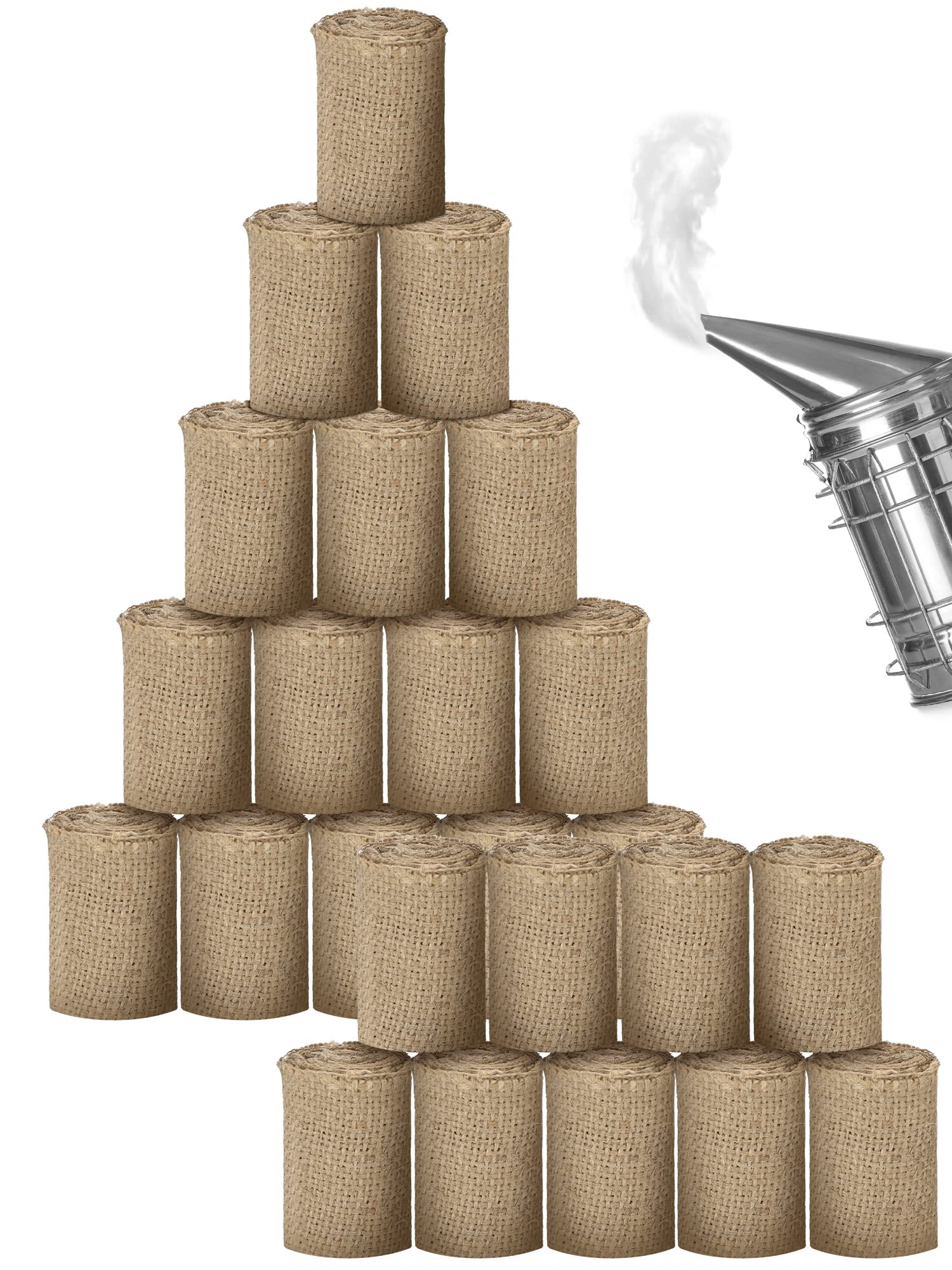 Moukeren front packaging showing 6 lb of jute smoker fuel, easy storage benefit