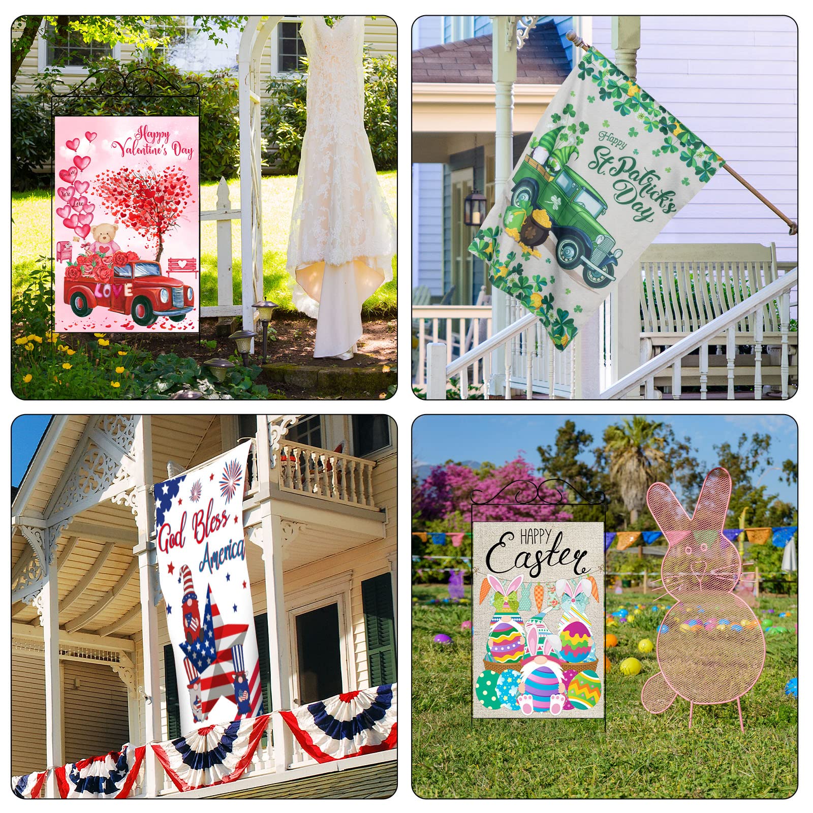Moukeren lifestyle scene with multiple flags creating festive outdoor atmosphere