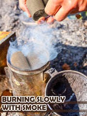 Moukeren fuel producing cool smoke at a hive, safer, less-agitating benefit