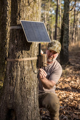 Moultrie panel connected to EDGE camera showing uninterrupted power supply