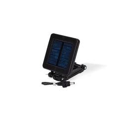 Moultrie solar panel front view showing durable frame and cells, extends battery runtime