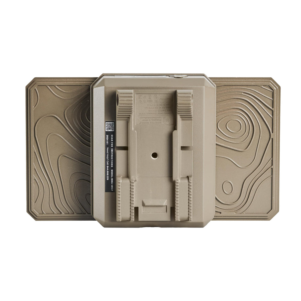 Moultrie beside EDGE 3 camera in woods for remote monitoring benefits