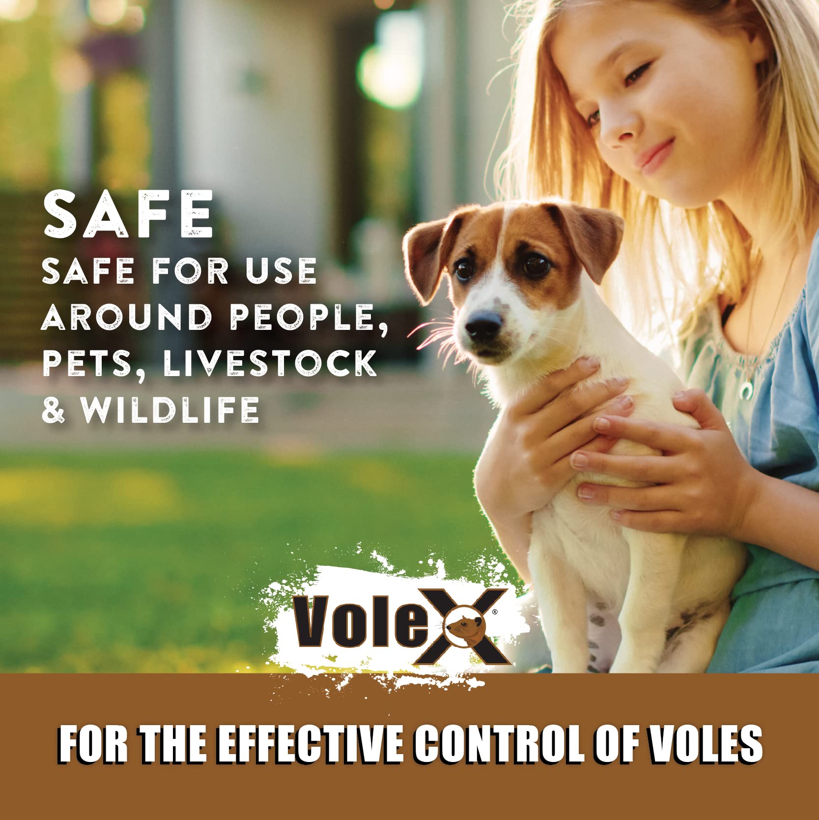 MouseX VoleX label and directions visible for safe application guidance