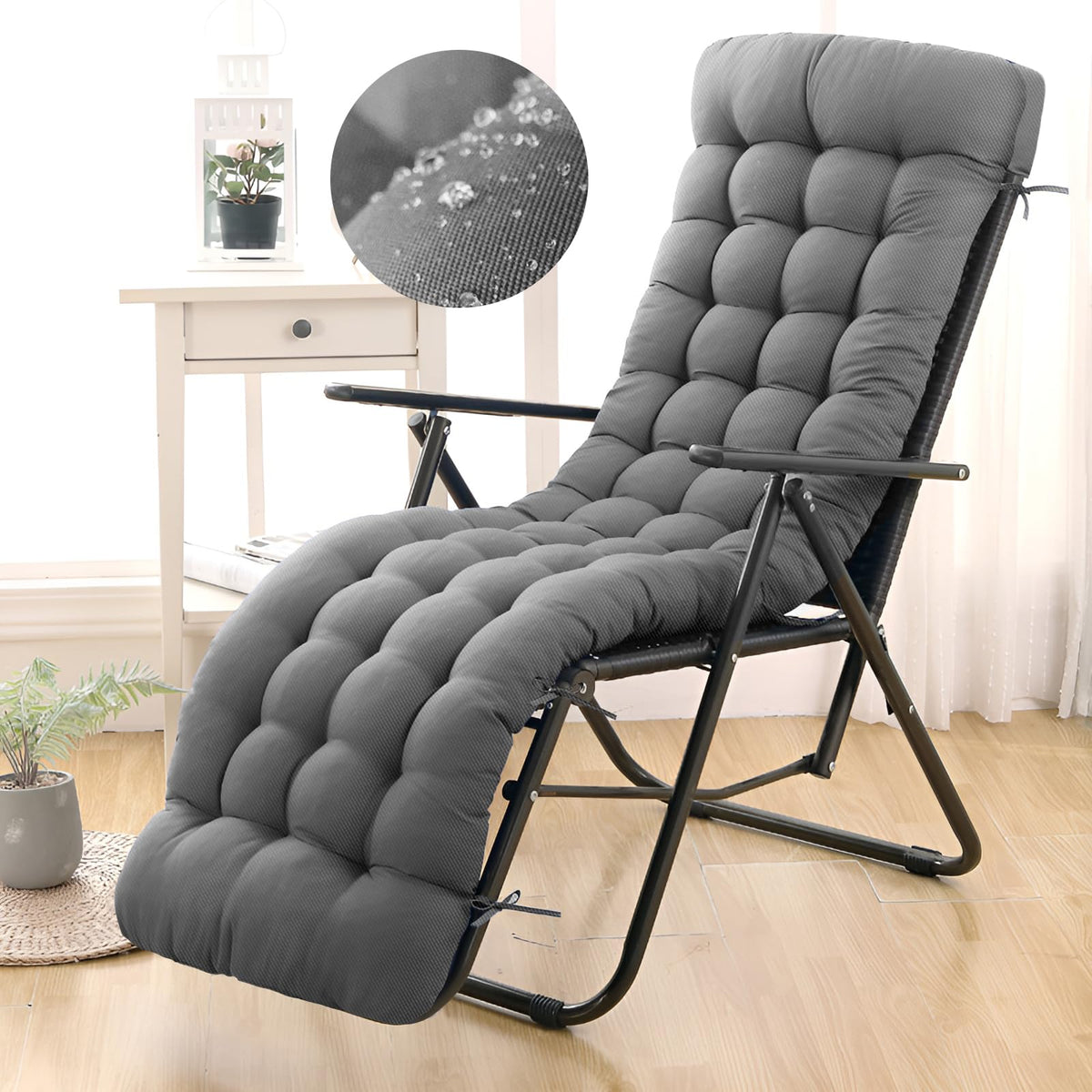Moutosne front view of lounge cushion showing full length and comfort