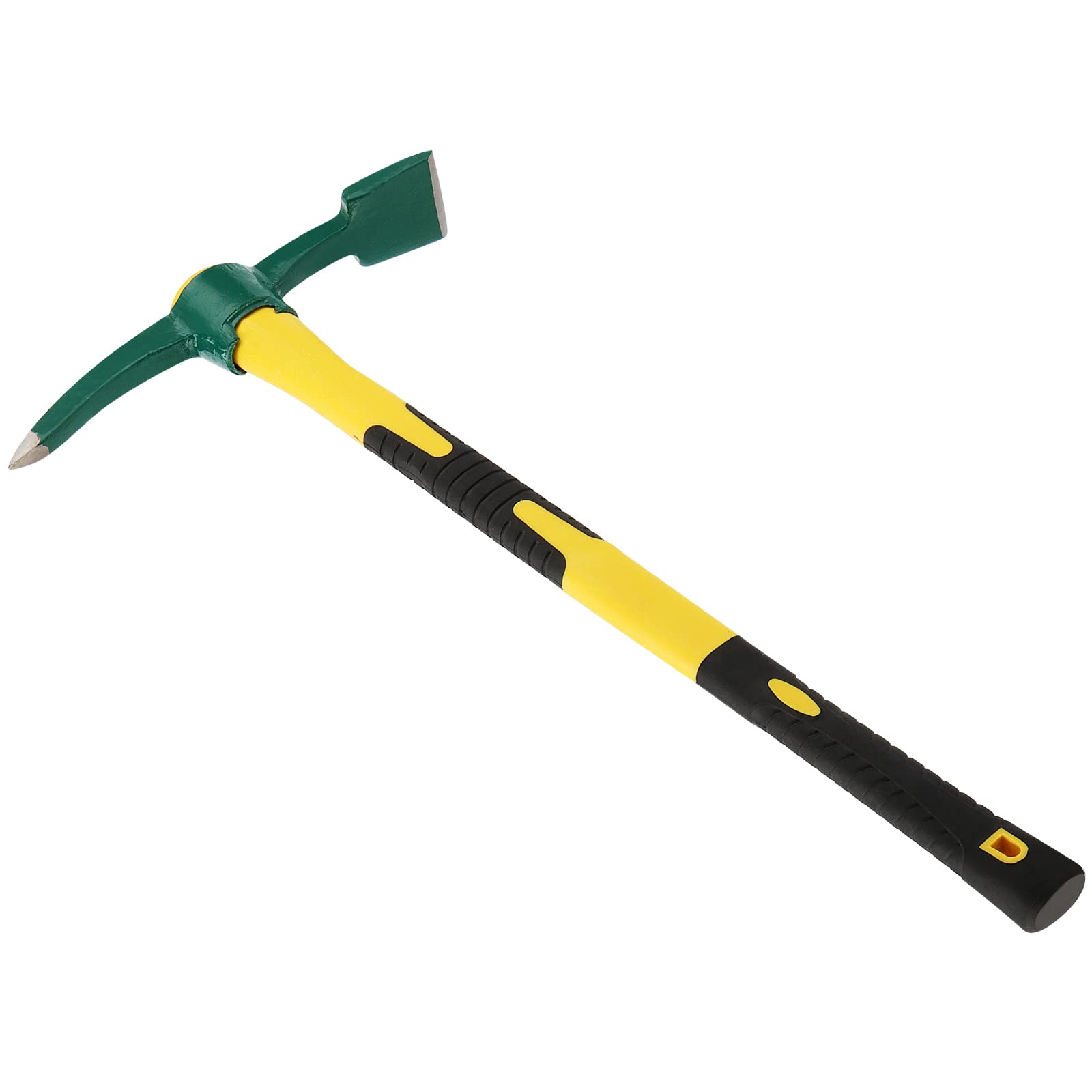 MOUYAT bright yellow handle stored in a shed for easy visibility and access