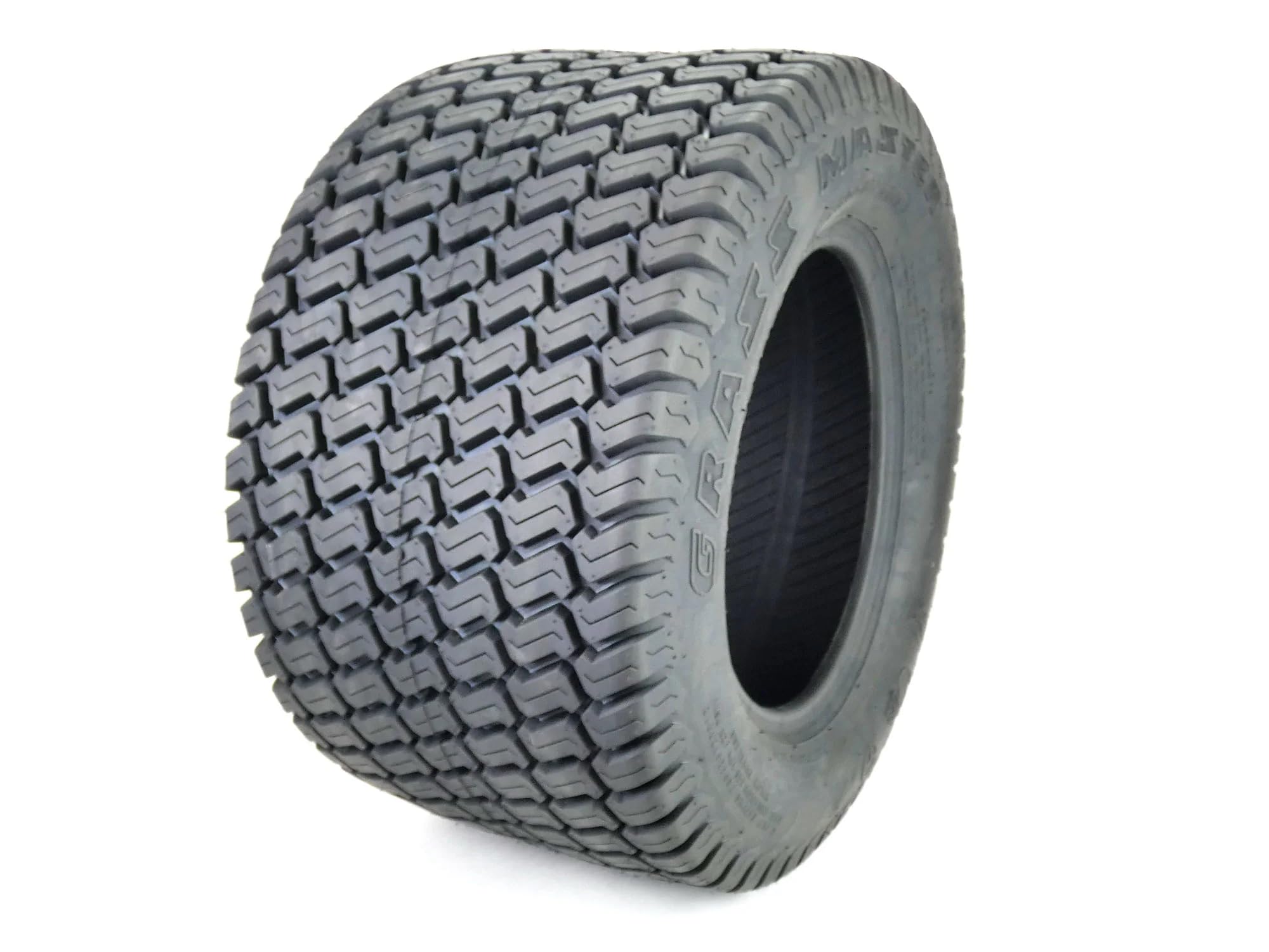 MowerPartsGroup Grassmaster front profile showing full tire for reliable traction