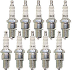 MowerPartsGroup NGK CMR7H installed in a small engine spark plug hole, demonstrates correct fitment