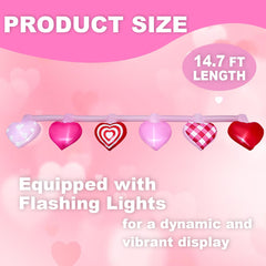 mowholm close-up of heart with LED light highlighting flashing effect