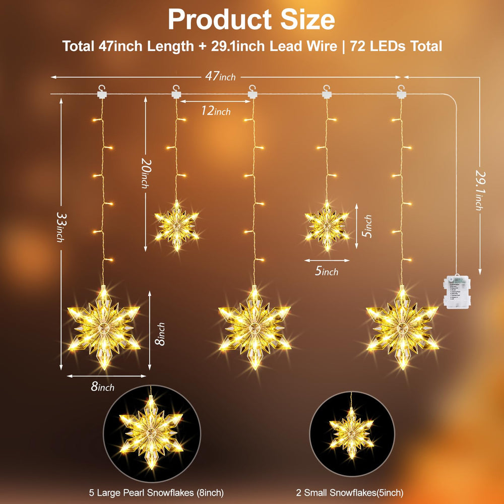 Mowizip size comparison with hand showing snowflake scale and easy hanging