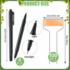 Moxweyeni close-up of label stake doubling prongs, durable and easy to insert