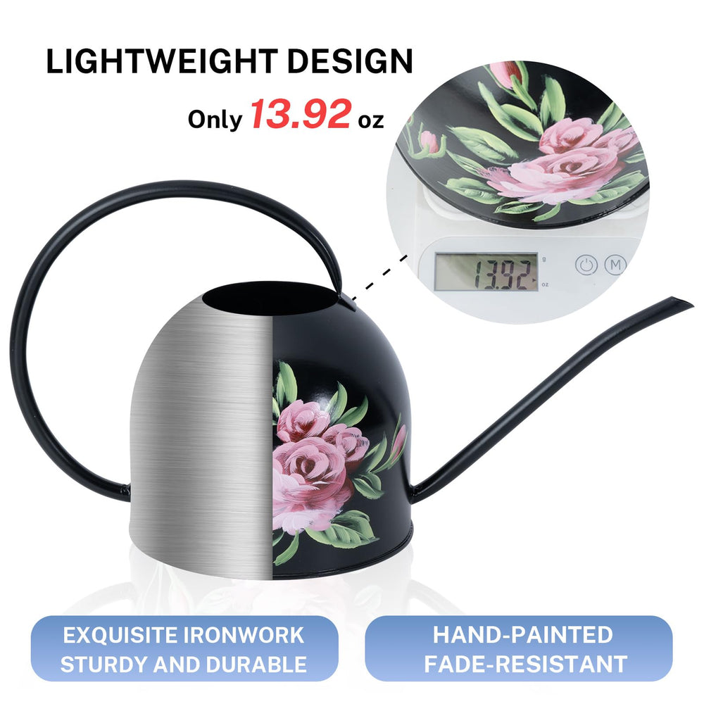MOYEE size comparison beside plant pot showing compact capacity advantage