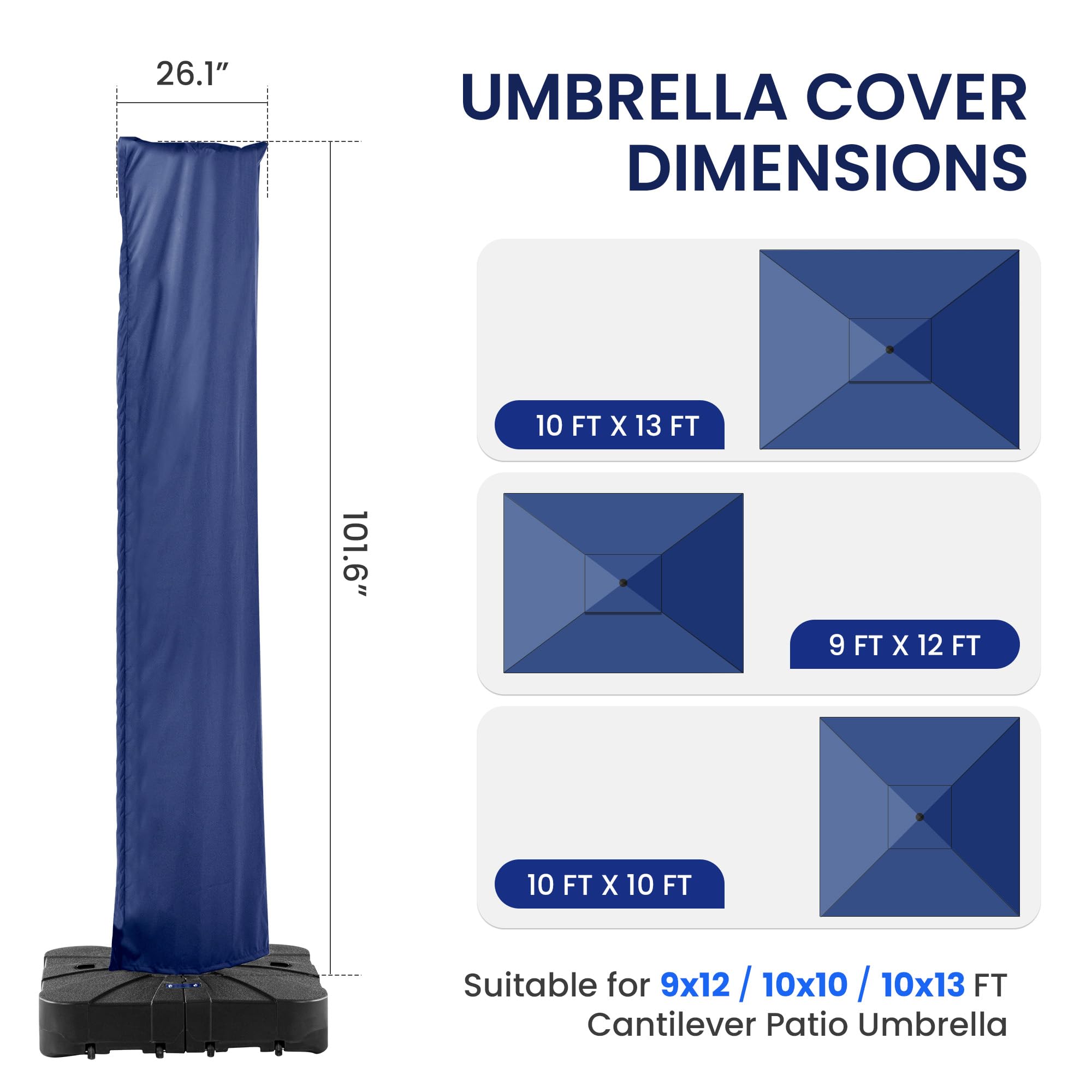 MPL Shade zipper and included telescopic pole for easy installation