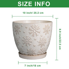 MPotTo side profile with matching saucer demonstrating tidy water catchment