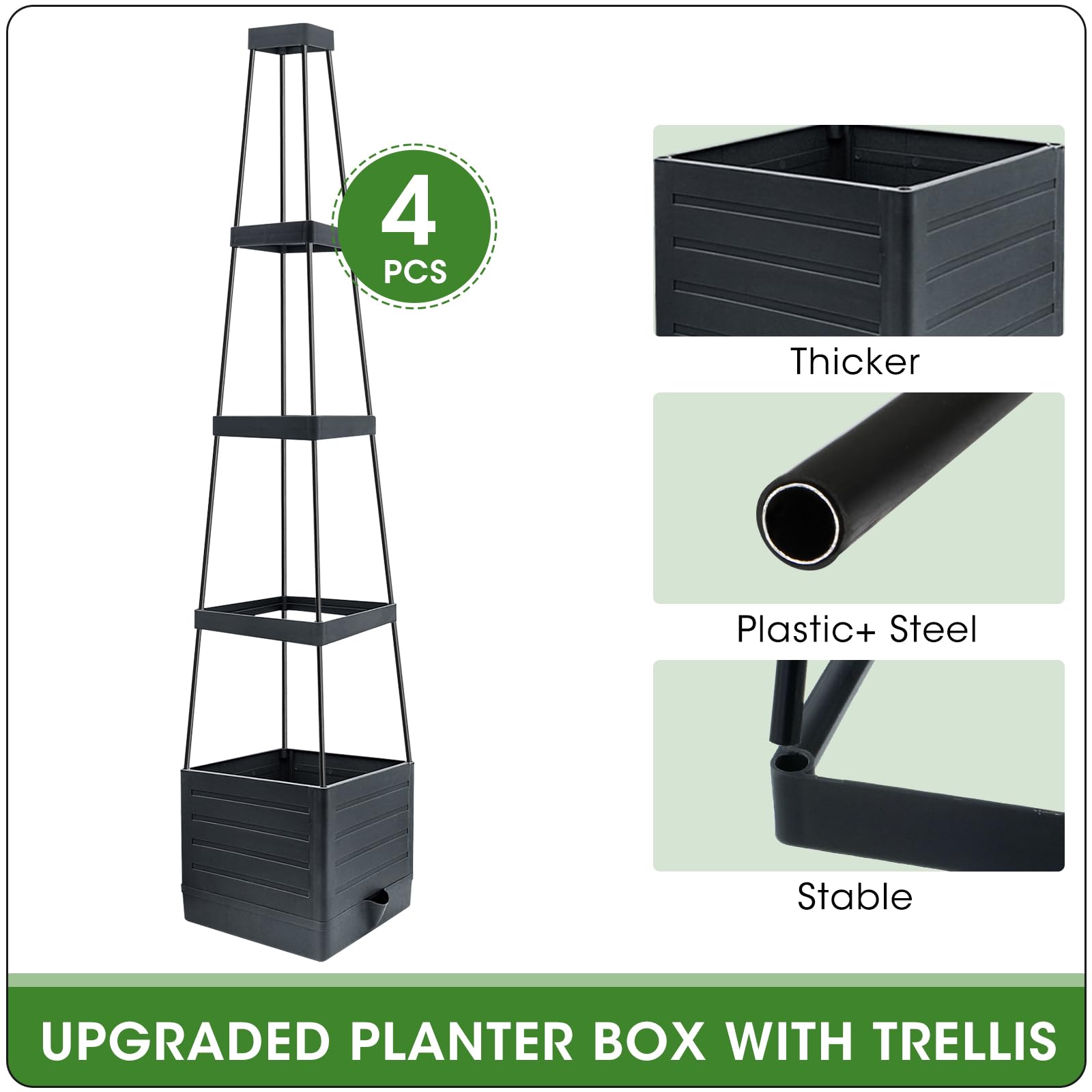 MQFORU planter beside chair to show scale and compact footprint advantage
