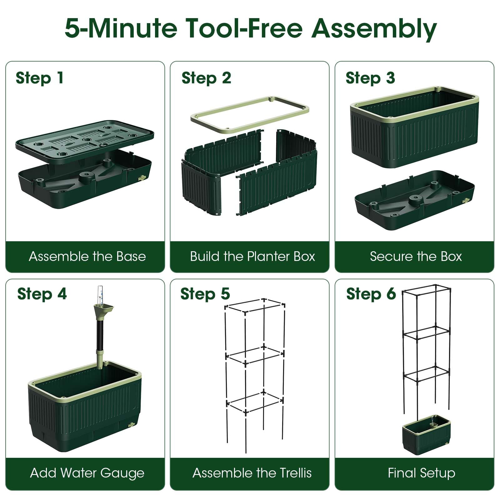 MQHUAYU included gloves clips and zip ties enabling immediate planting