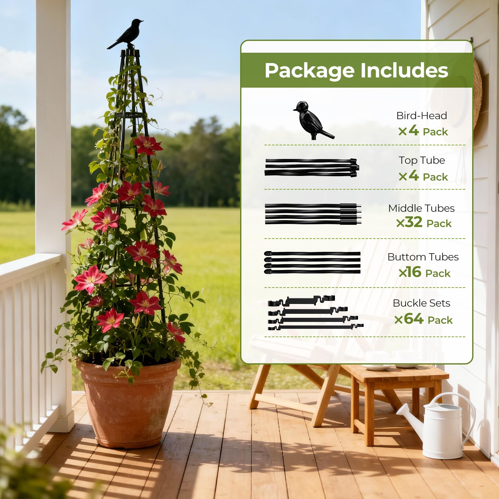 MQHUAYU four-pack stacked showing easy storage and transport convenience