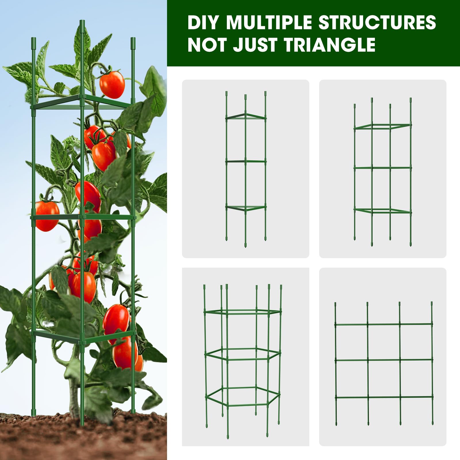 MQHUAYU pointed stake end detail for easy soil insertion and improved anchoring benefit
