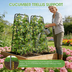 MQHUAYU trellis set at 17 inches demonstrating seedling support