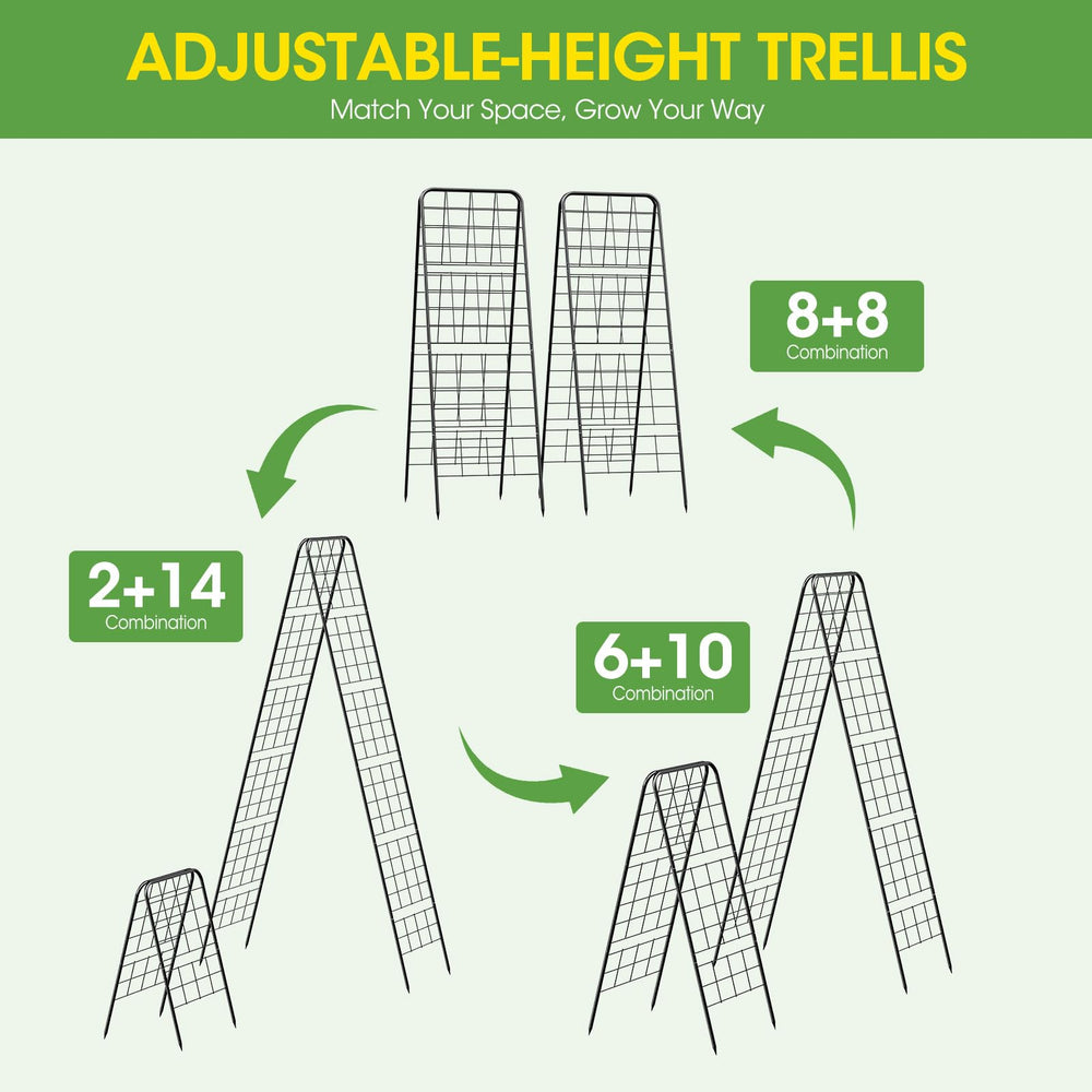 MQHUAYU trellis bearing cucumbers illustrating heavy-crop strength