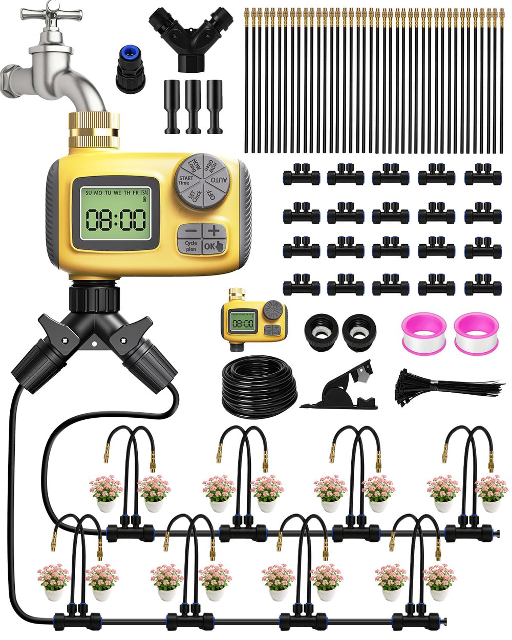 MQJIAZHI front packaging and digital timer showing easy setup benefit