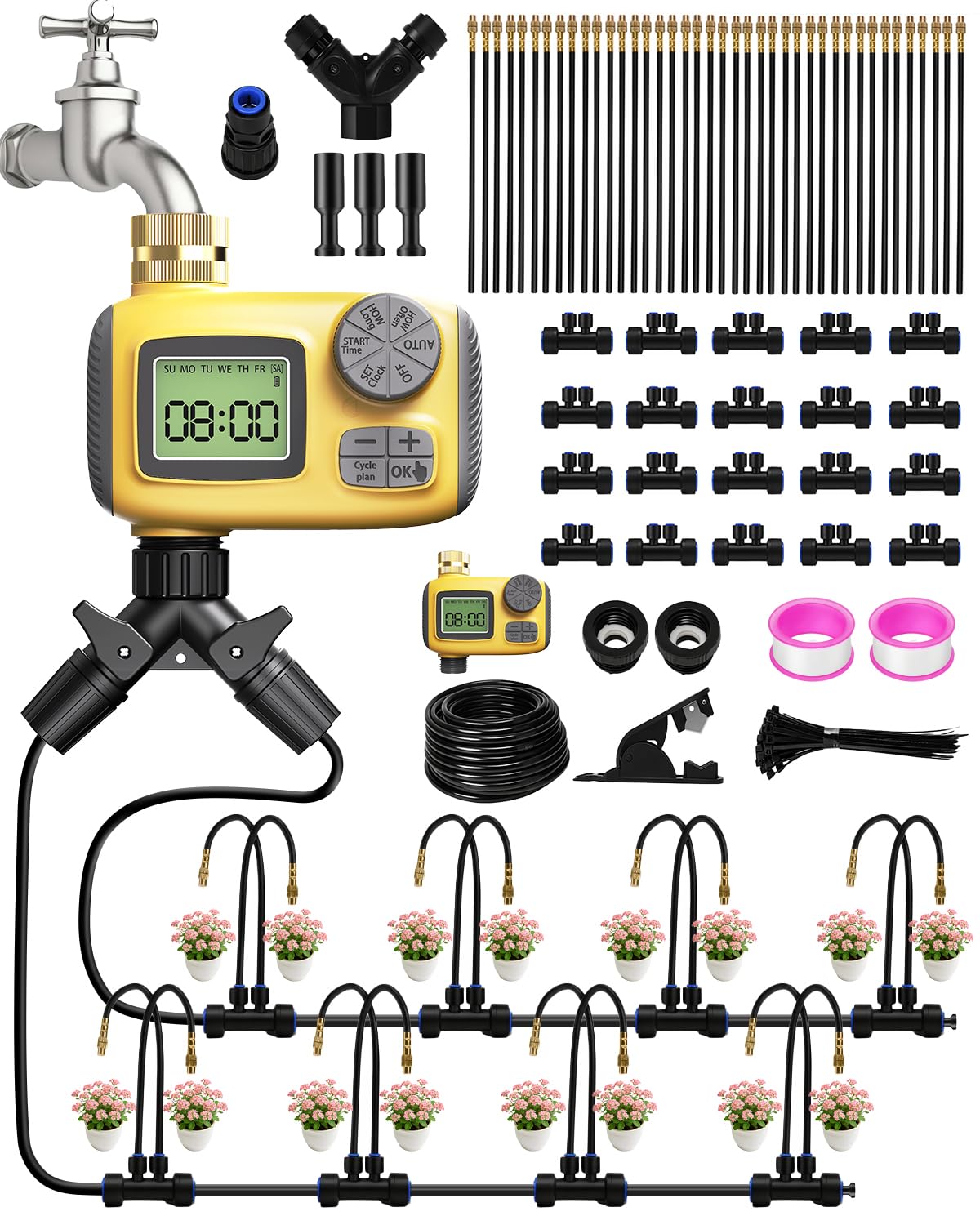MQJIAZHI front packaging and digital timer showing easy setup benefit