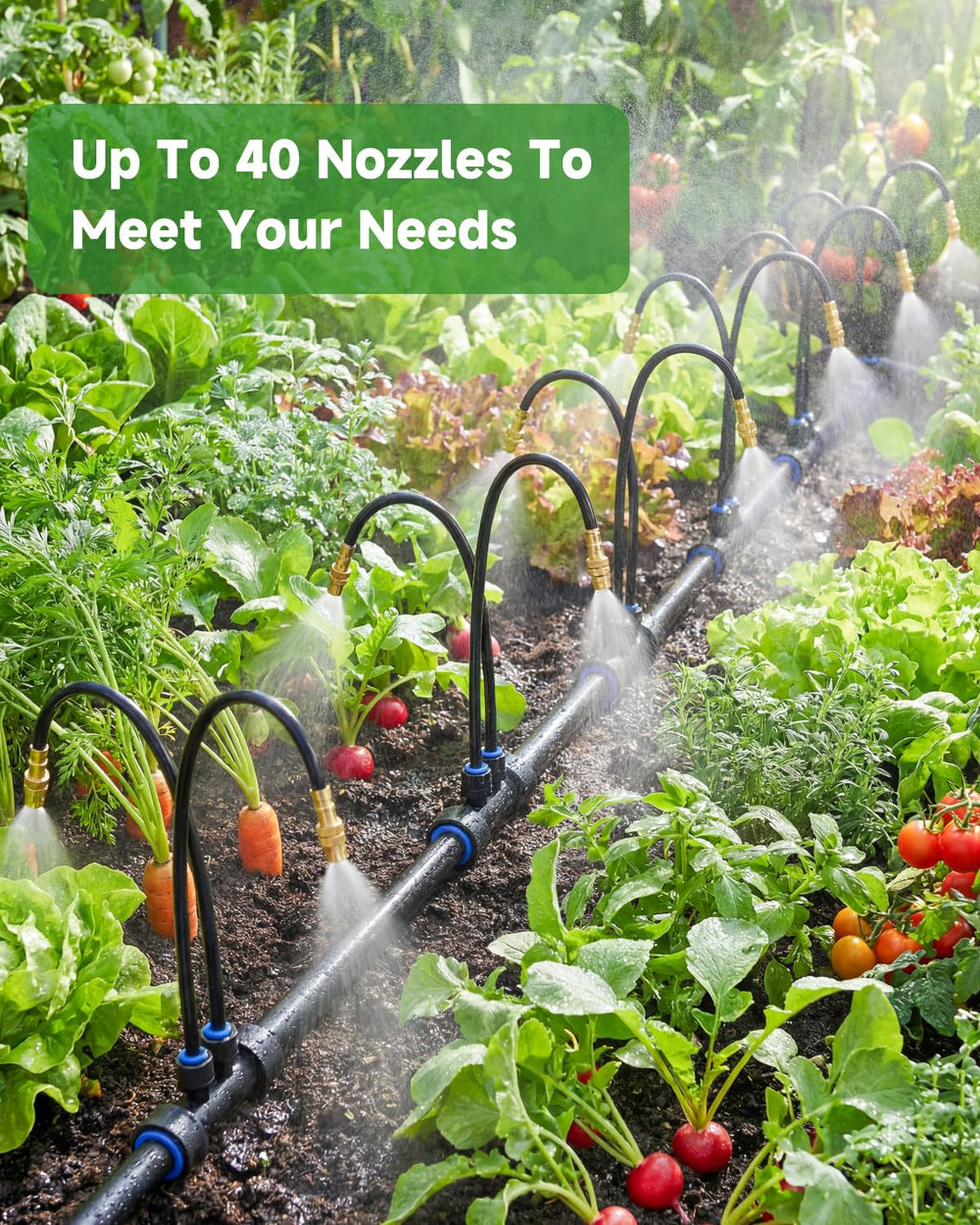MQJIAZHI system installed in garden demonstrating neat watering