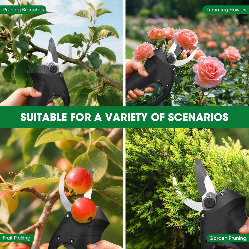 MQJIAZHI used in an orchard illustrating efficient pruning for larger garden tasks