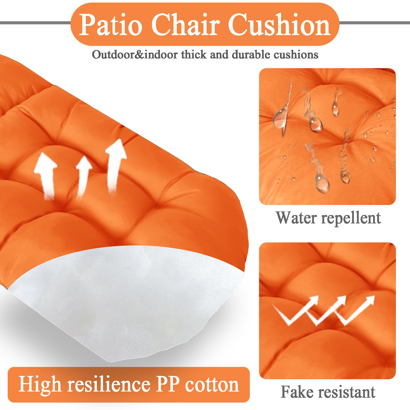 MQK cushion in use on a patio Adirondack chair adding comfort during relaxation