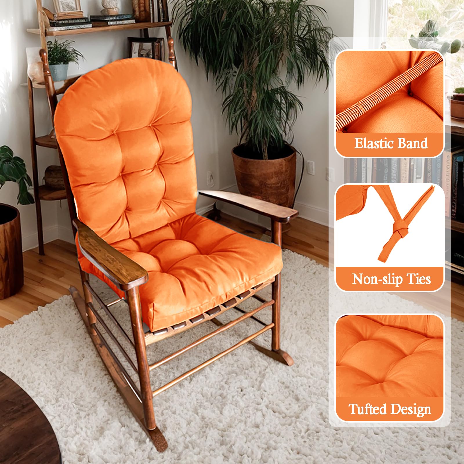 MQK cushion next to chair to show 44x19 inch fit and correct scale