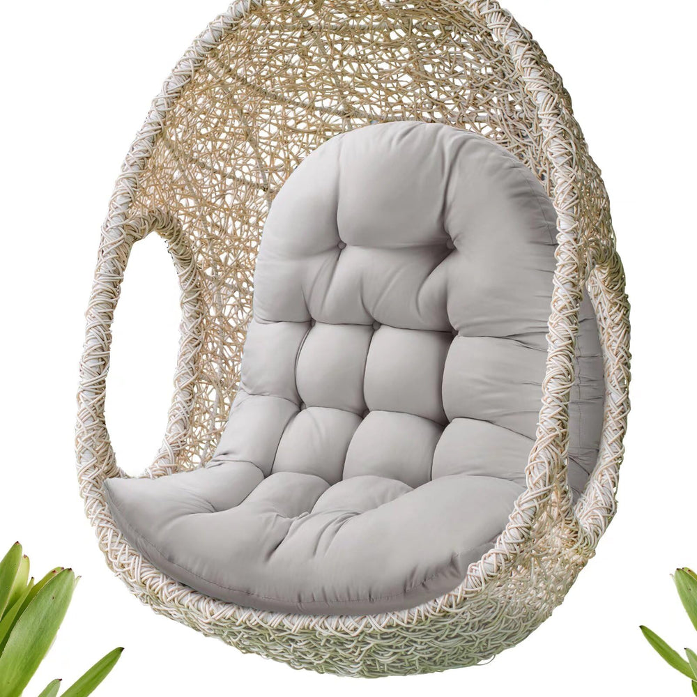 MQK egg chair cushion front view showing full shape and thick padding benefit