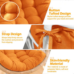 MQK cushion installed in hanging egg chair showing improved seating comfort